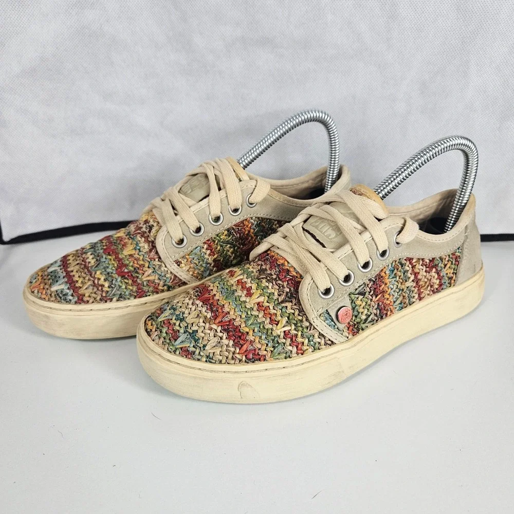Satorisan Heisei Fantasia Womens Multi Color Woven Low Top Sneakers Size 37‎